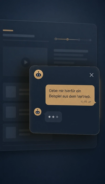 Grafik eines Chatbots in einem LMS