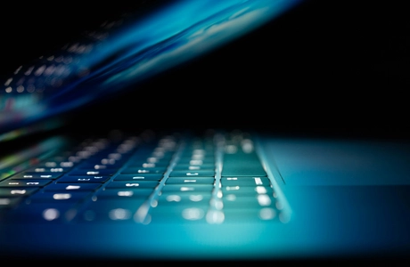 Laptop in dark colors